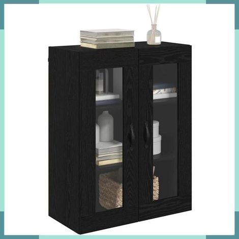882746 Meuble mural Chêne noir 69,5 x 34 x 90 cm (1/5)