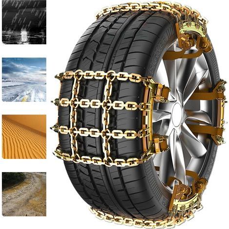 – Chaîne à neige universelle 215-285mm – Acier au manganèse – Installation facile – Antidérapante pour routes verglacées et boueuses (1/5)