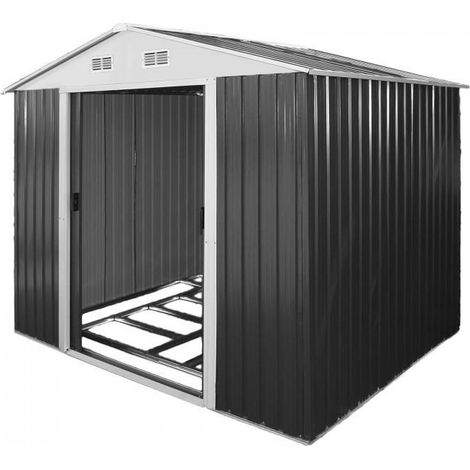 Abri de jardin en métal anthracite 'Leeds'