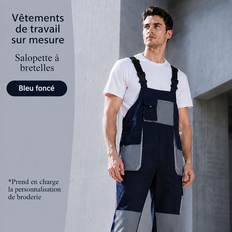 Salopette de travail homme bleu foncé 5XL/195 multipoches résistante bleu foncé 5xl 195 61,5 × 41 × 47 cm 900 g – Livraison gratuite
