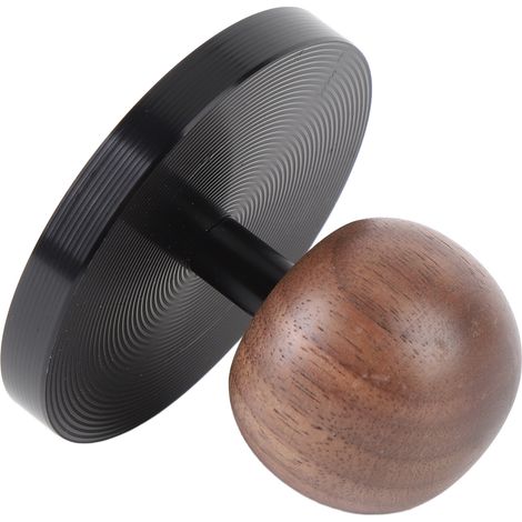 Presse à café noir alliage aluminium marteau café poignée boule bois ustensile café 58 mm (1/5)