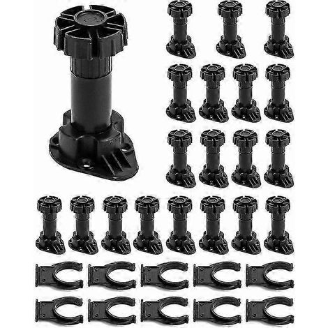 Le lot n° 2026 contient 20 pieds de meubles, plus précisément des pieds de meubles de cuisine, et comprend 10 supports fixes. Convient aux pieds jusqu’à 120 mm de hauteur. (1/5)