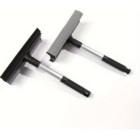1 pièce, raclette à vitre 2 en 1 pour gratter et laver, brosse raclette double face pour le nettoyage des vitres et des sols, raclette à vitre (1/5)