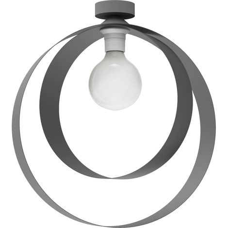 LUMICOM NUCLEO Plafoniera, 1X E27, max 42W, metallo, tortora lucido, D.40cm (1/2)
