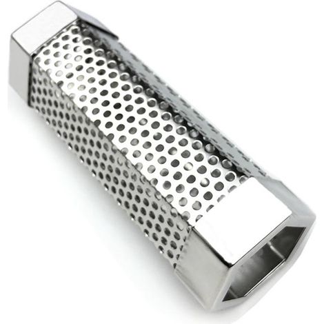 1x Tube de fumoir, Acier inoxydable perforé, 6 pouces, Pour barbecue gaz charbon électrique, Fumage chaud froid (1/5)