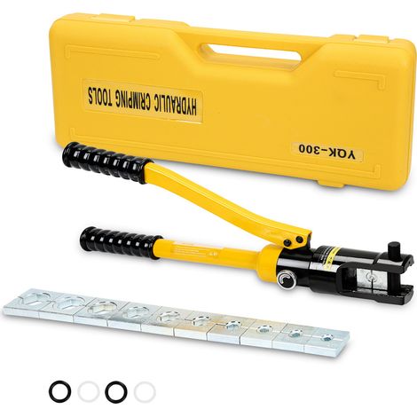 TolleTour Hydraulische Crimpzange Quetschzange Presszange für Kabelschuhe Kupfer Rohr Verbundrohr Bremsleitung Set Handzange (1/5)
