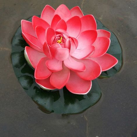 Lotus Artificiel - 18 cm - En EVA Souple - Pour Aquarium - 1 Pièce (1/5)