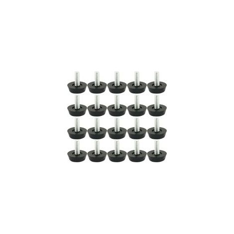 20pcs Pieds de Nivellement Meuble Réglable Pied Réglable Patinn Meuble Jambe Pied de Table Chaise Base Protection Plancher Vis Glisse Métrique M6