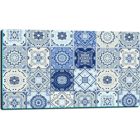 PLAQUE DE PROTECTION EN VERRE POUR CUISINIÈRE 80x52 MOSAÏQUE (1/5)