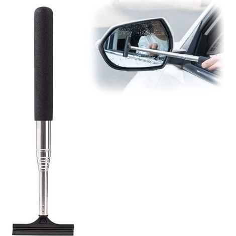 1 pièce Raclette de Miroir pour rétroviseur de Voiture Raclette de fenêtre de ,d'expansion est jusqu'à 86 cm , Noir (1/4)