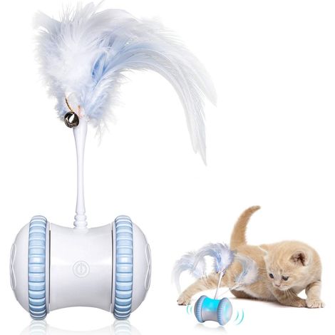 Jouet automatique pour animaux de compagnie avec plumes, électronique, interactif et intelligent (1/5)
