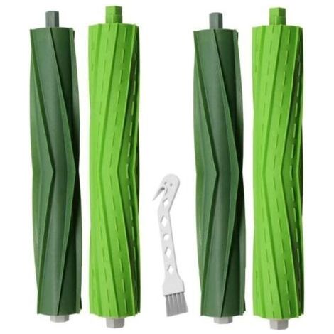 FENOPLASTICA2Jeux de Brosses à Rouleaux en Caoutchouc de Rechange pour IRobot Roomba I3 I3 + I6 + I7 I7 + I8 + plus E5 E6 E7 PièCes (1/4)