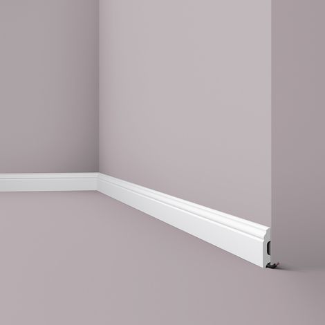 Skirting NMC FB1 WALLSTYL Noel Marquet Base Moulding Baseboard Decorative moulding timeless classic design white 2 m (1/4)