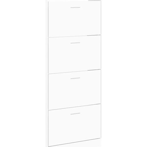 Maison Exclusive - Scarpiera Bianca 63x24x147 cm in Legno Multistrato