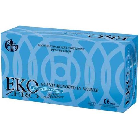 Guanti monouso in nitrile Gardening Eko Zero Ultra Light & Soft 100 - - Blu