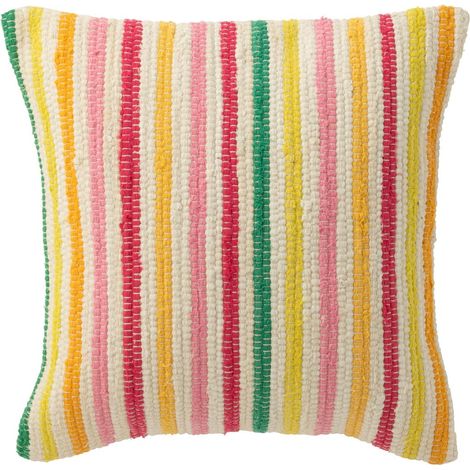 Coussin Déco en Coton "Cocoon" 50x50cm Multicolore (1/5)