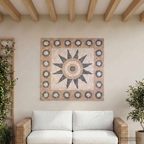 Carreaux en mosaïque à motif floral Multicolore 120 x 120 cm (1/5)