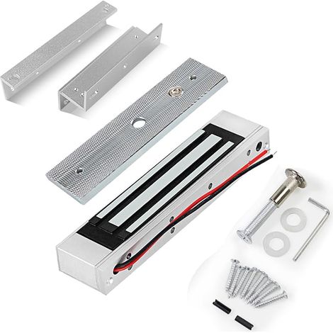 Serrure magnétique électromagnétique Porte Simple 180KG avec Support ZL DC12V NC rétention de Serrure électrique pour systèmes de contrôle d'accès (1/5)