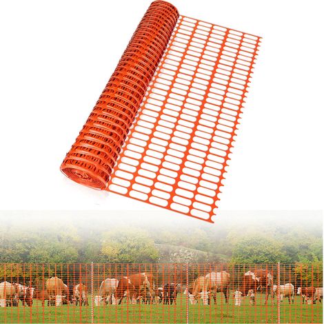 Jiubiaz 1 pz 1x50 m - arancione Rete di sicurezza - Recinzione segnaletica Recinzione mobile per cantiere per recinzione di sicurezza - resistente allo strappo (1/5)