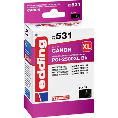 edding Tintenpatrone 18-531 wie Canon PGI2500XLBK (1/2)