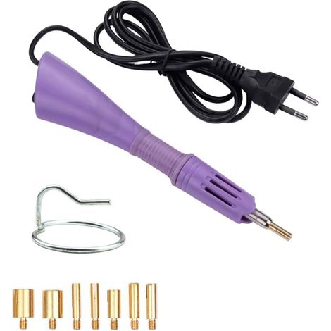 Hotfix Rhinestone Applicator, Hotfix Rhinestone Applicator, with 7 Applicator Tips, Hotfix Applicators for Fabric Craft DIY Rhinestone Rhinestone Pasted Rhinestone Iron-on