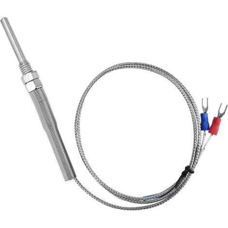 Fil de capteur de température pour thermocouple de type K à filetage M8, sonde de 30 mm, 0-400 °C (1 m) (1/5)
