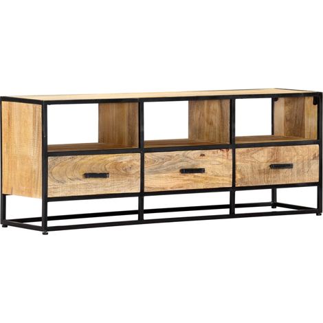 TV-Schrank 120x30x45 cm Massivholz Mango