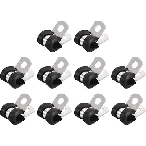 sourcing map Collier de Serrage 6mm 304 Inox Acier Caoutchouc (1/3)