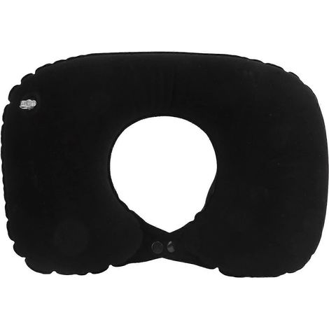 Coussin en forme de U, coussin appui-tête gonflable et souple pour la protection des cervicales en voiture, au bureau et en avion (B)