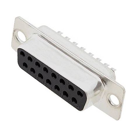 Embase SUB-D femelle Nombre de pôles: 15 encitech DB15-SS 2101-0180-12 180 ° fût à souder 1 pc(s) Tr (1/2)