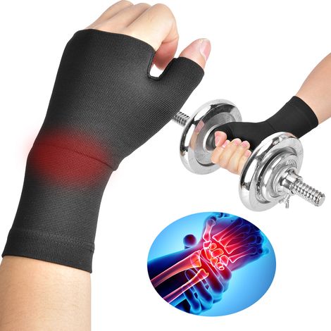 2 gants de protection pour pouce et poignet, adaptés au sport et au fitness, pour la ténosynovite, les entorses et les foulures (taille M). (1/5)