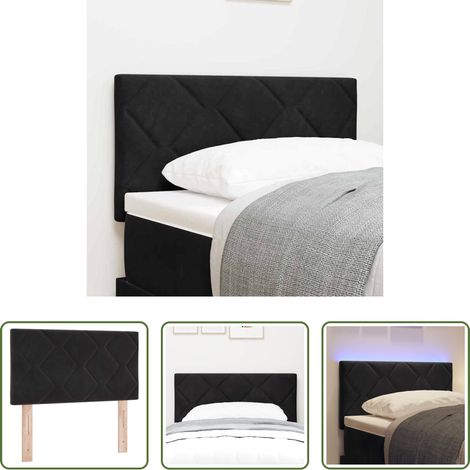 vidaXL Cabecero LED Negro 80 cm Terciopelo (1/5)