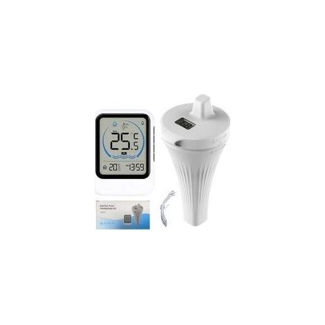 Thermomètre étanche IP67 pour piscine, jacuzzi, spa, bain et étang à poissons – Affichage LCD grand format, flottant et résistant à l’eau (1/5)