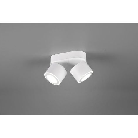 Faretti Led Barra 2 spots Orientabili Bi Emissione Luce Bianco Taurus GD Trio