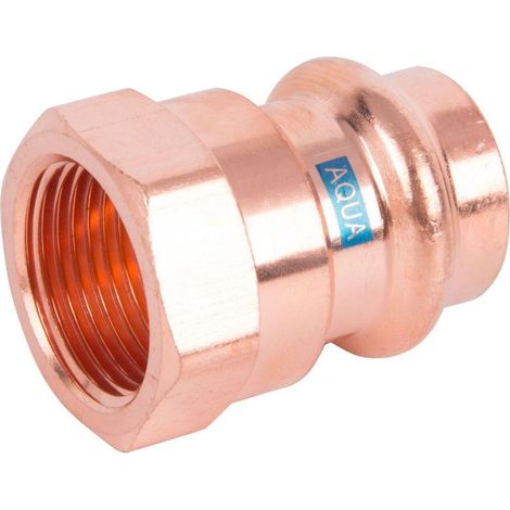 HS AQUAGAS V Übergangsstück 18 mm x 1/2 Zoll 4502018012 Kupfer, IG, Press Copper, Fitting für Gas und Wasser (1/5)