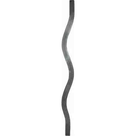 Barreau ondulé - Hauteur 650mm en carré de 14mm - Fer forgé - à souder - (1/3)
