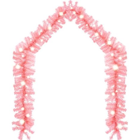 INLIFE Weihnachtsgirlande mit LED-Lichtern, 20 m, Rosa (1/5)