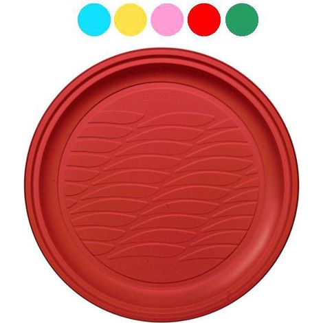 Plato Plano Rojo Pz 20 Natural Bibo