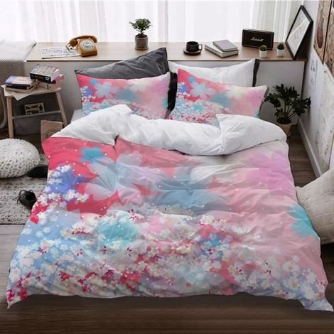 Parure de Lit Enfant 3pcs- Housse de Couette (140x200) + Taies d'oreiller (50x75x2) - WOVTE
