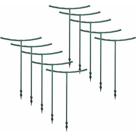 Ahlsen 10 estacas para plantas, varillas de soporte para plantas de jardín, varillas de soporte para flores de jardín, varillas de soporte para orquídeas, tomates, peonías, lirios y rosas (1/5)