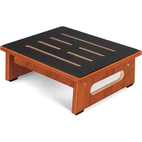 Marchepied Pliable en Bois pour Adultes et Personnes âgées avec revêtement en Caoutchouc antidérapant (1/4)