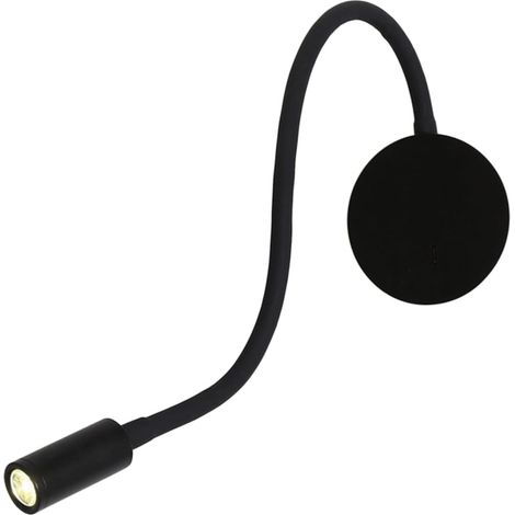 Sosoport Lampe de Lecture Murale Flexible Tuyau Noir, en (1/5)