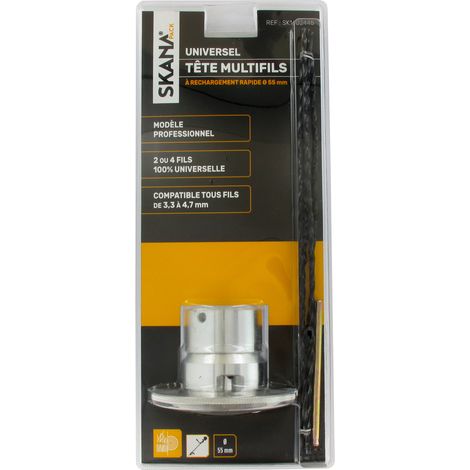 Testa multifili in alluminio a doppio livello. Si adatta al 100% a tutti i decespugliatori da 35 cc. Per alesaggi di 20 e 25,4 mm.
