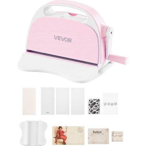 VEVOR Macchina Fustellatrice Manuale, Set Goffratrice Apertura 76 mm, Portatile con Fustelle Cartelle per Goffratura Fogli Carta Piastre da Taglio, per Scrapbooking Creazione di Biglietti Artigianato (1/5)
