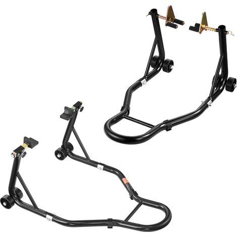 Kombinierter Motorradständer (vorne/hinten), 500 kg, Doppelgabel und Schwinge, Schwarz, für Yamaha, Honda, Kawasaki und Suzuki (1/5)