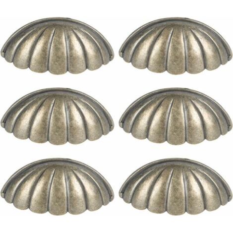 6 PCS Boutons de Coquille Boutons de Porte Nautiques Rétro Armoire Tiroir Coffre Boutons de Tiroir Mer Boutons de Commode Meubles de Cuisine Armoire Boutons d'Armoire (1/5)