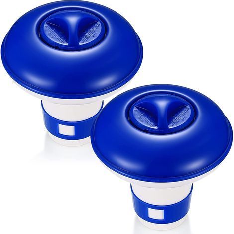2 Stück 5-Zoll-Schwimmtablettenspender für Chlortabletten, schwimmender Spender für Chlorgranulattabletten für Whirlpools, Planschbecken, Spas und Wasserparks (1/5)