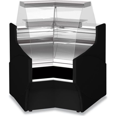 Angle fermé 45° neutre vitre pâtisserie  noir - Diamond