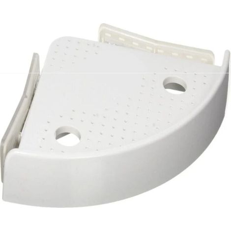 Dreieckiges Badezimmer-Eckregal mit Druckknopf, kein Bohren erforderlich, 24,5 x 4,5 x 24,5 cm (1/4)