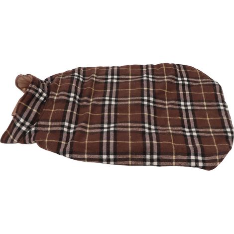 Manteau d'hiver sans manches pour chien, en polyester et coton doux, idéal pour l'automne et les grands chiens, coloris café à carreaux, taille 8XL. (1/5)